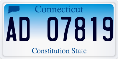 CT license plate AD07819