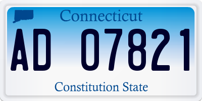 CT license plate AD07821
