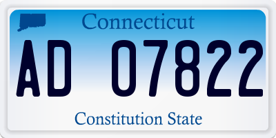 CT license plate AD07822