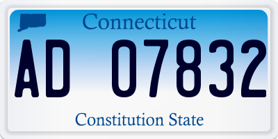 CT license plate AD07832