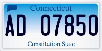 CT license plate AD07850