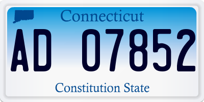 CT license plate AD07852