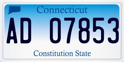 CT license plate AD07853