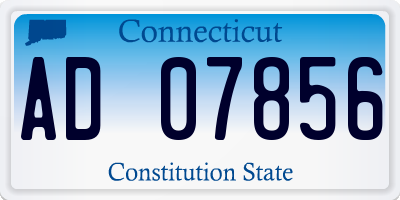 CT license plate AD07856