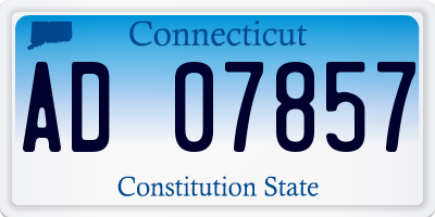 CT license plate AD07857