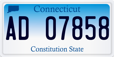 CT license plate AD07858