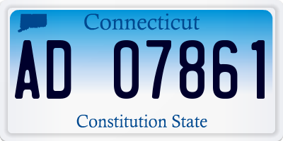 CT license plate AD07861