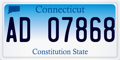 CT license plate AD07868