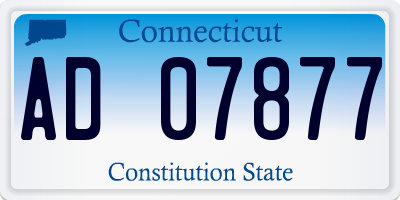 CT license plate AD07877