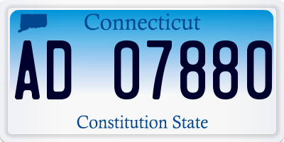CT license plate AD07880