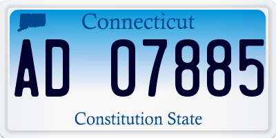 CT license plate AD07885