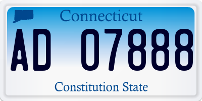 CT license plate AD07888