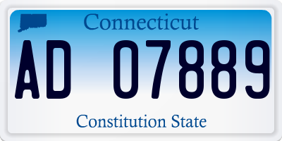 CT license plate AD07889