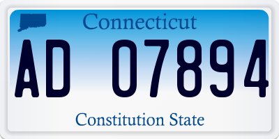CT license plate AD07894