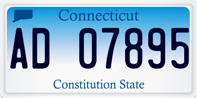 CT license plate AD07895