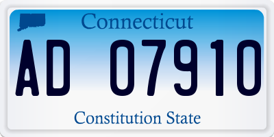 CT license plate AD07910