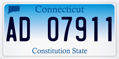 CT license plate AD07911