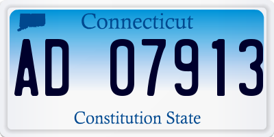 CT license plate AD07913