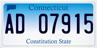 CT license plate AD07915