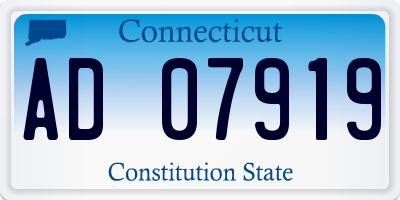 CT license plate AD07919