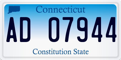 CT license plate AD07944
