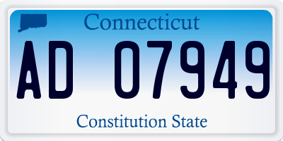 CT license plate AD07949