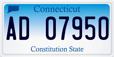 CT license plate AD07950