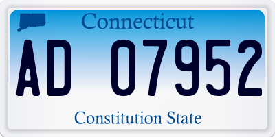 CT license plate AD07952