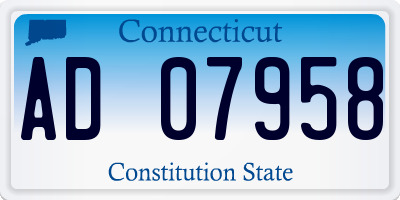 CT license plate AD07958