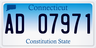 CT license plate AD07971
