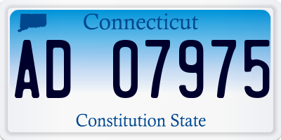 CT license plate AD07975