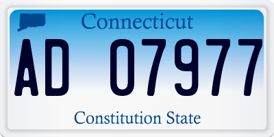 CT license plate AD07977
