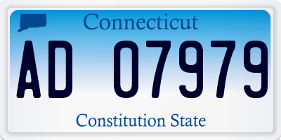CT license plate AD07979