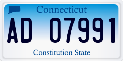 CT license plate AD07991