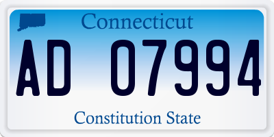 CT license plate AD07994