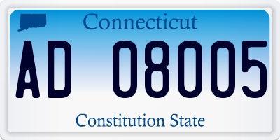 CT license plate AD08005