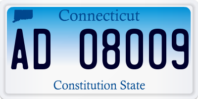 CT license plate AD08009