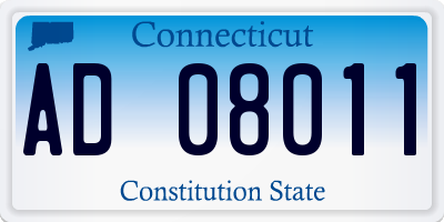 CT license plate AD08011