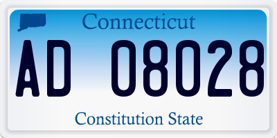 CT license plate AD08028