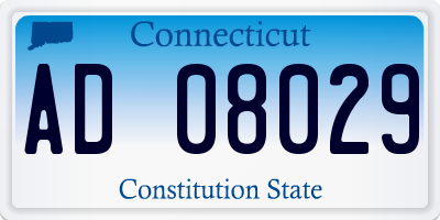 CT license plate AD08029