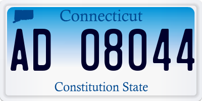 CT license plate AD08044