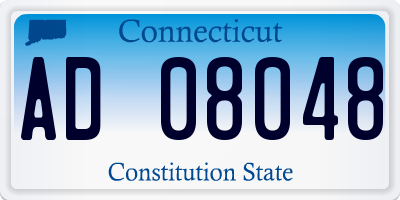 CT license plate AD08048