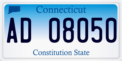 CT license plate AD08050