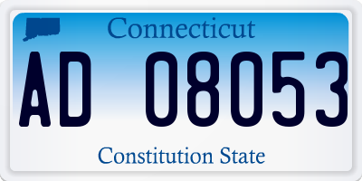 CT license plate AD08053