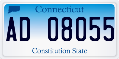 CT license plate AD08055