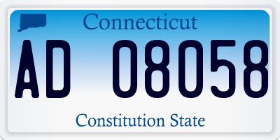 CT license plate AD08058
