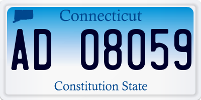 CT license plate AD08059