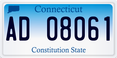 CT license plate AD08061