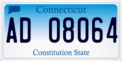 CT license plate AD08064