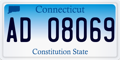 CT license plate AD08069